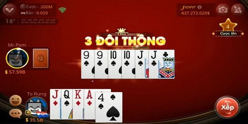 Mẹo sử dụng 3 đôi thông hiệu quả trong tiến lên